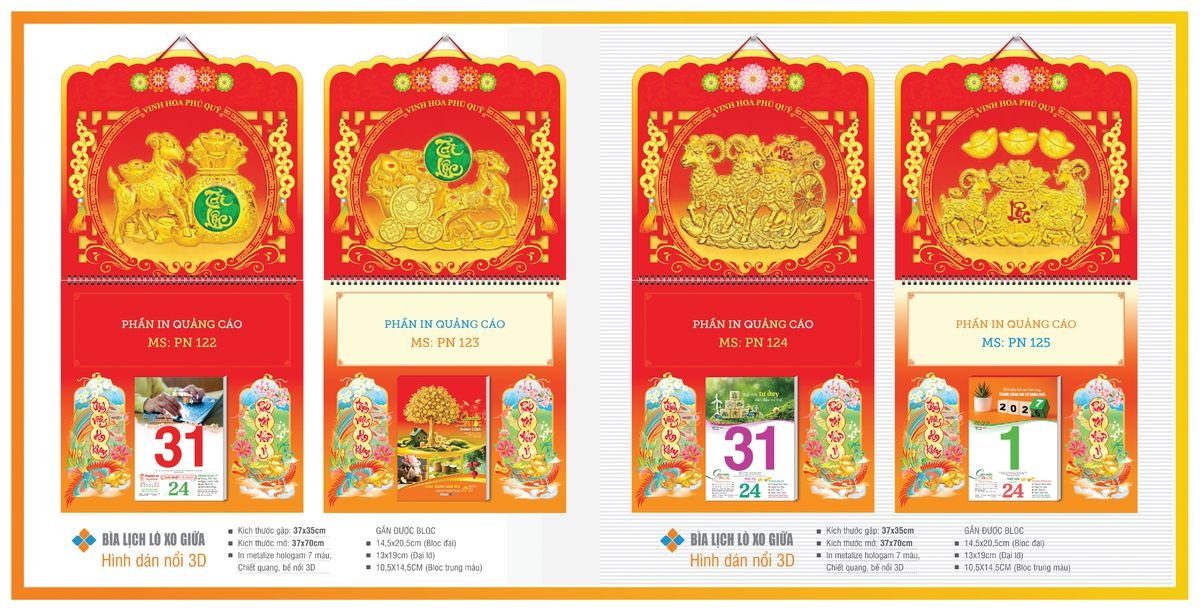 Bìa Lịch Treo Gắn Bloc TPNBIA18 Quà Tết Gia Đình Sum Vầy Ý Nghĩa