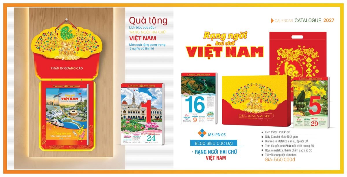 Lịch Bloc TPN 2027 TPNBLOC07 Quà Tết Gia Đình Sum Vầy Ý Nghĩa Lịch Bloc TPN 2027 TPNBLOC07 Quà Tết Gia Đình Sum Vầy Ý Nghĩa