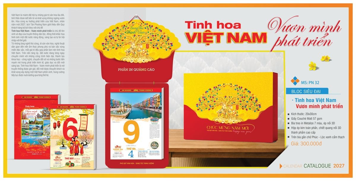Lịch Bloc TPN 2027 TPNBLOC37 Quà Tết Gia Đình Sum Vầy Ý Nghĩa