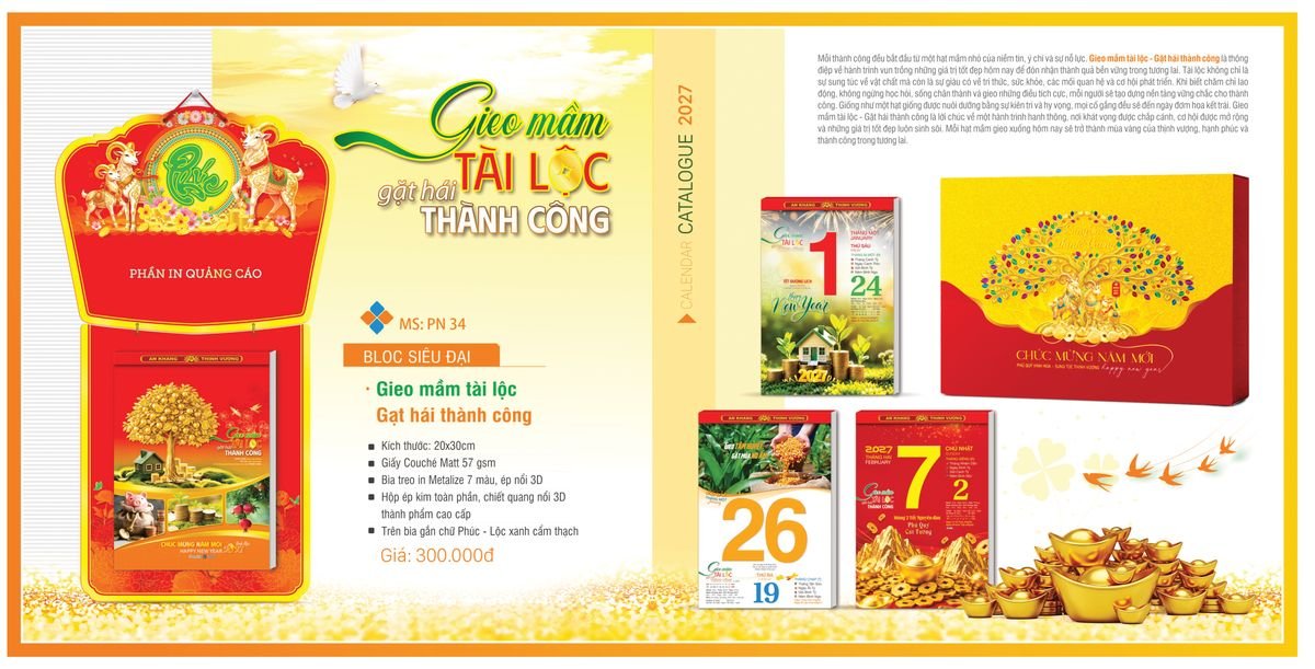 Lịch Bloc TPN 2027 TPNBLOC39 Quà Tết Gia Đình Sum Vầy Ý Nghĩa