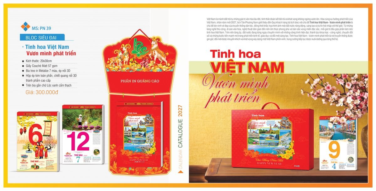Lịch Bloc TPN 2027 TPNBLOC43 Quà Tết Gia Đình Sum Vầy Ý Nghĩa