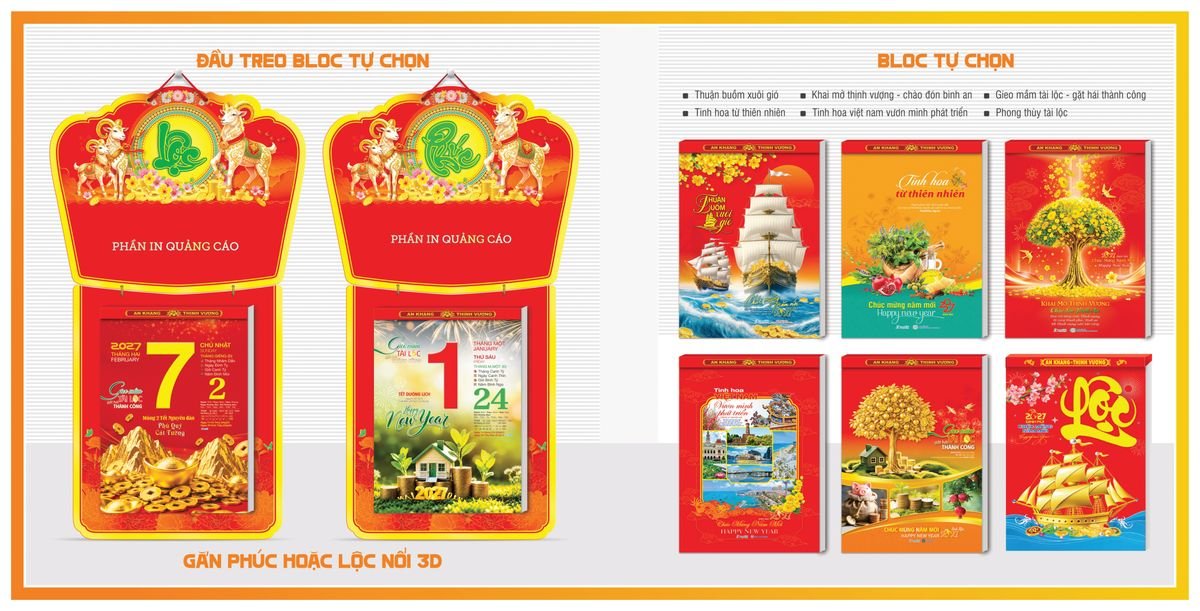 Lịch Bloc TPN 2027 TPNBLOC51 Quà Tết Gia Đình Sum Vầy Ý Nghĩa