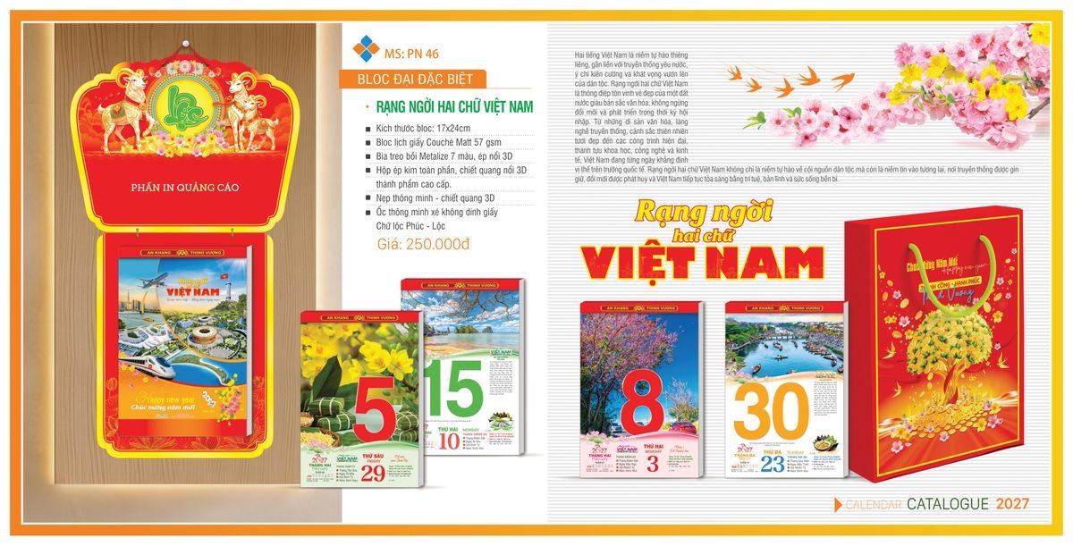 Lịch Bloc TPN 2027 TPNBLOC55 Quà Tết Gia Đình Sum Vầy Ý Nghĩa