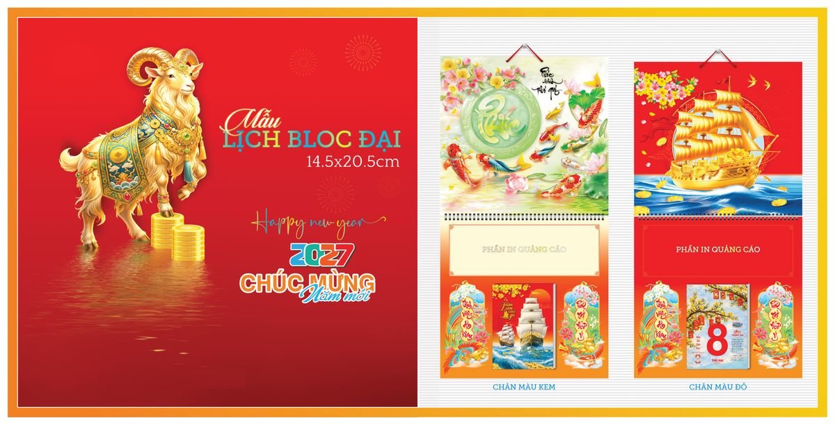 Lịch Bloc TPN 2027 TPNBLOC62 Quà Tết Gia Đình Sum Vầy Ý Nghĩa