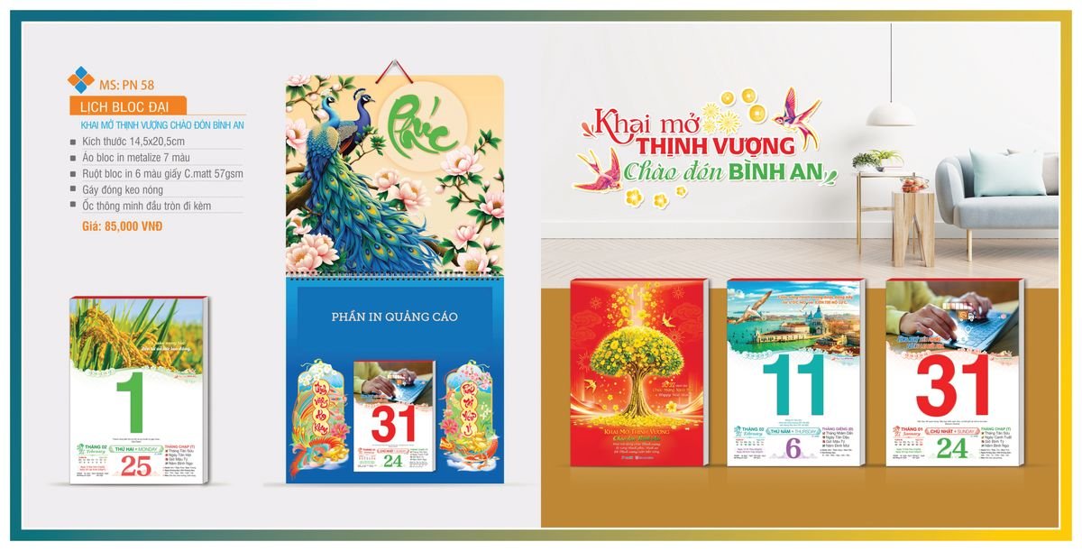 Lịch Bloc TPN 2027 TPNBLOC65 Quà Tết Gia Đình Sum Vầy Ý Nghĩa