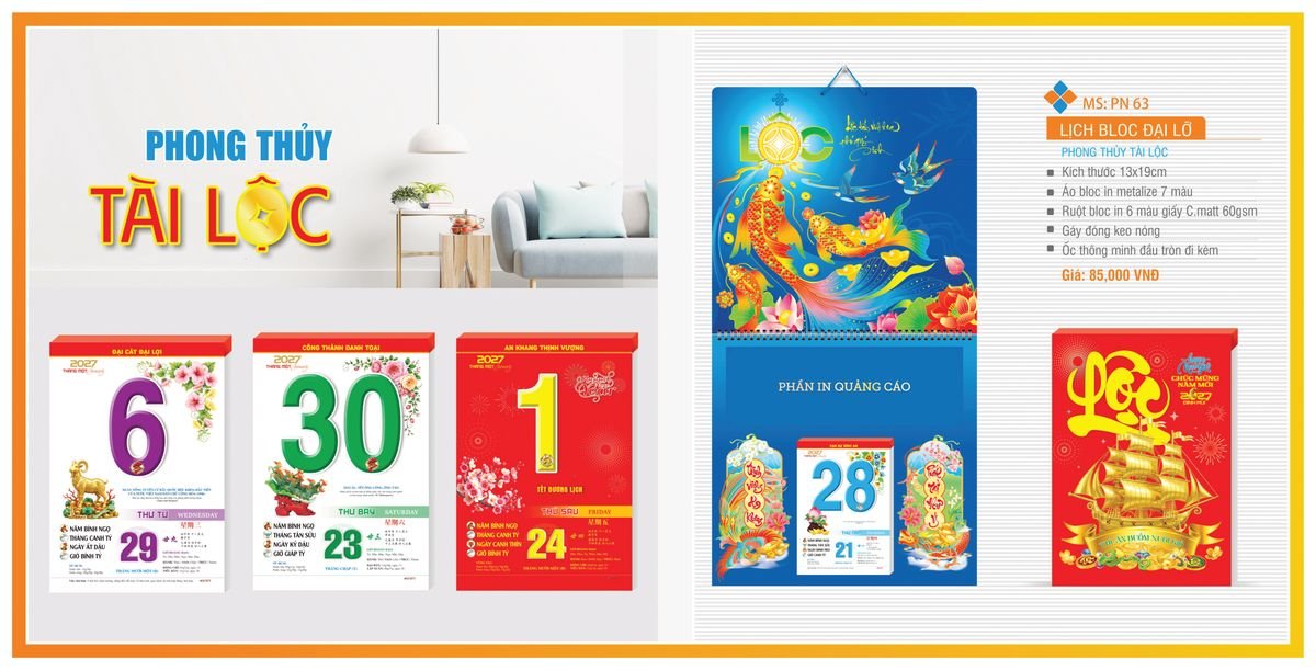 Lịch Bloc TPN 2027 TPNBLOC70 Quà Tết Gia Đình Sum Vầy Ý Nghĩa