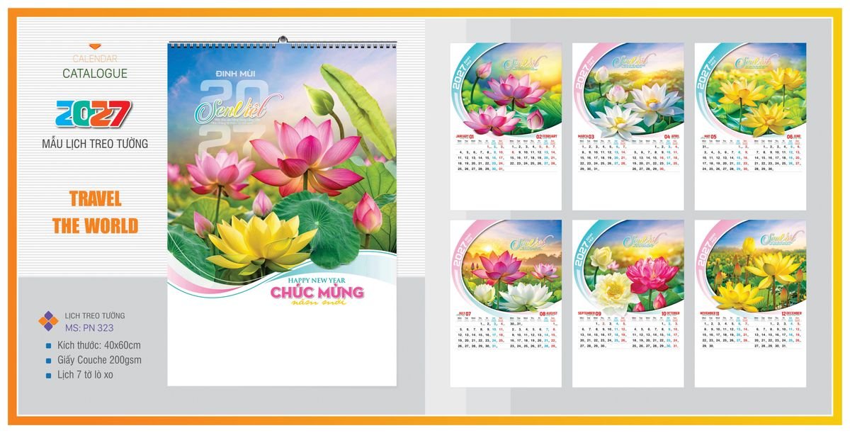Lịch 7 Tờ Lò Xo TPNLX14 Quà Tết Gia Đình Sum Vầy Ý Nghĩa Lịch 7 Tờ Lò Xo TPNLX14 Quà Tết Gia Đình Sum Vầy Ý Nghĩa