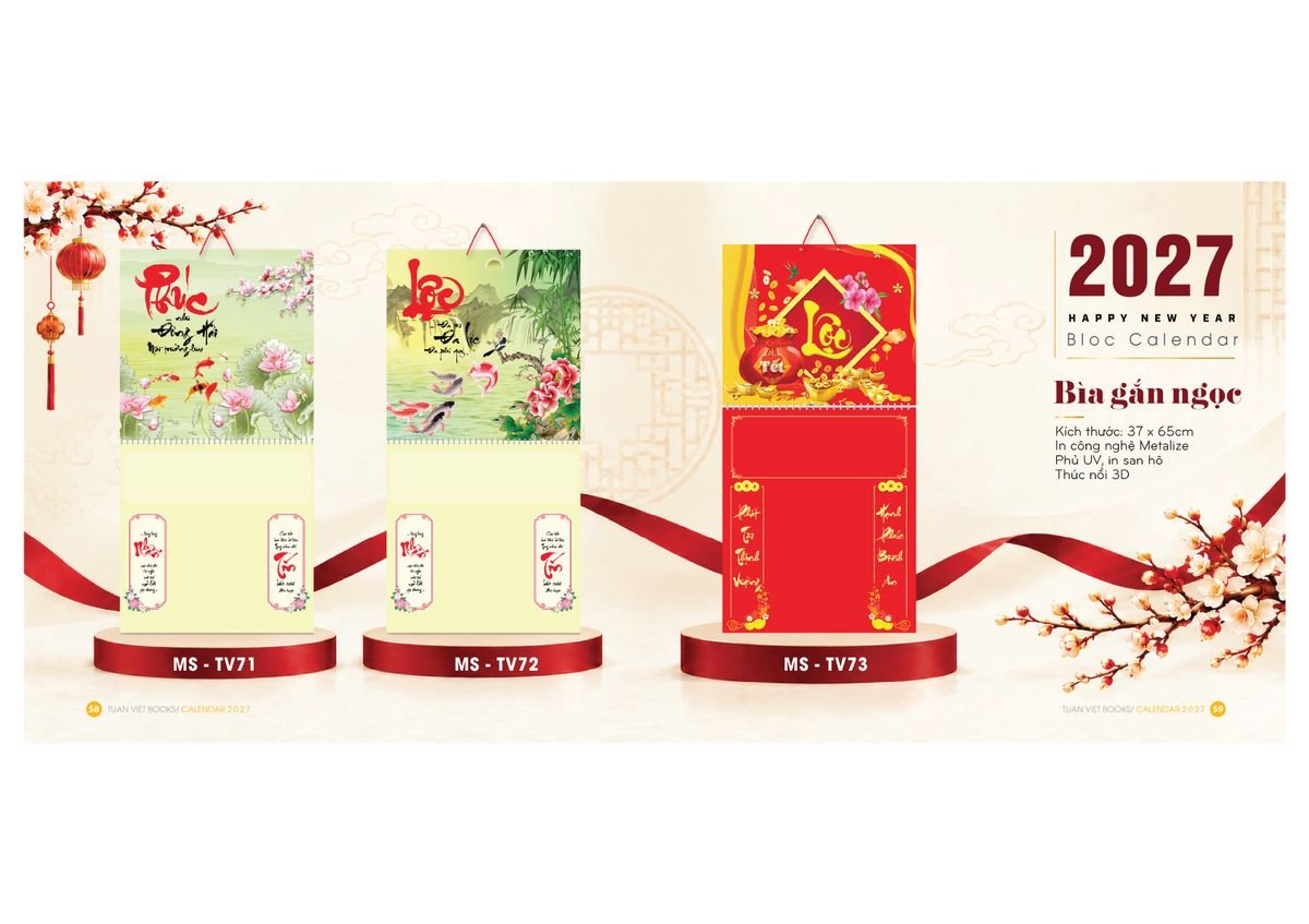 Lịch Để Bàn TV 2027 TV30 Quà Tết Gia Đình Sum Vầy Ý Nghĩa