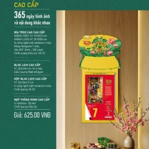 Lịch Bìa Treo 2027 VHVN Mẫu VHVN-04 (54 x 36 cm) Quà Tết Gia Đình Sum Vầy Ý Nghĩa