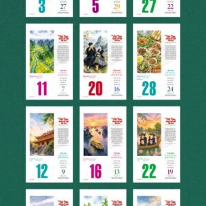 Lịch Bloc 2027 VHVN Mẫu VHVN-06 (29 x 41 cm) Quà Tết Gia Đình Sum Vầy Ý Nghĩa