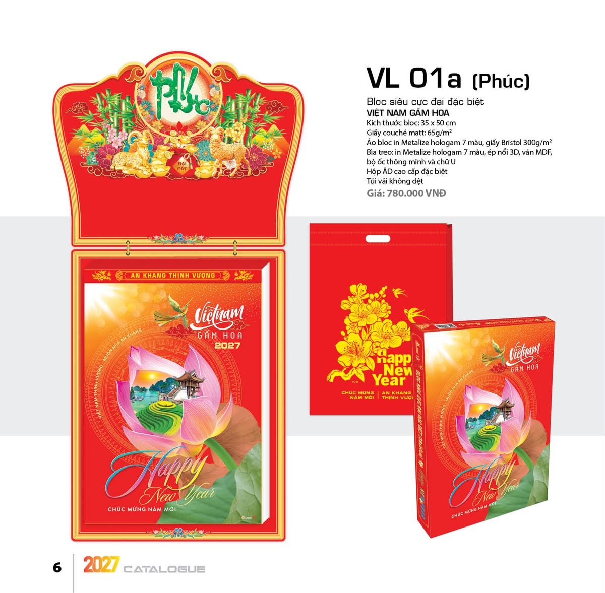 Lịch Bloc Siêu Cực Đại 2027 VL Mẫu VL01A (35 x 50cm) Quà Tết Gia Đình Sum Vầy Ý Nghĩa Lịch Bloc Siêu Cực Đại 2027 VL Mẫu VL01A (35 x 50cm) Quà Tết Gia Đình Sum Vầy Ý Nghĩa in logo doanh nghiệp quà tặng Tết tại Quà Tặng Gia Dụng VN