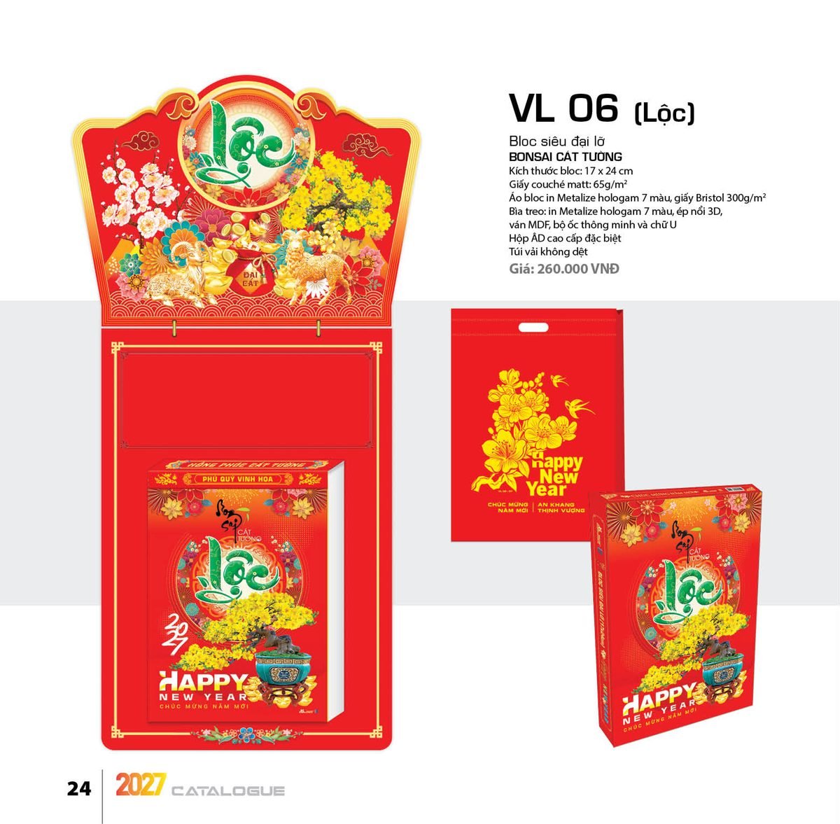 Lịch Bloc Siêu Đại 2027 VL Mẫu VL06 (17 x 24cm) Quà Tết Gia Đình Sum Vầy Ý Nghĩa Lịch Bloc Siêu Đại 2027 VL Mẫu VL06 (17 x 24cm) Quà Tết Gia Đình Sum Vầy Ý Nghĩa in logo doanh nghiệp quà tặng Tết tại Quà Tặng Gia Dụng VN