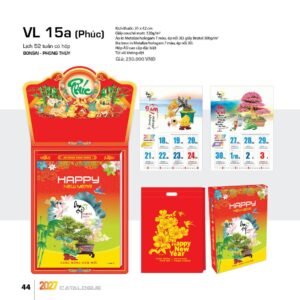 Lịch 52 Tuần 2027 VL Mẫu VL16 (31 x 42 cm) Quà Tết Gia Đình Sum Vầy Ý Nghĩa in logo doanh nghiệp quà tặng Tết tại Quà Tặng Gia Dụng VN