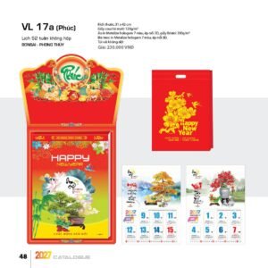 Lịch 52 Tuần 2027 VL Mẫu VLLB01 (31 x 42cm) Quà Tết Gia Đình Sum Vầy Ý Nghĩa in logo doanh nghiệp quà tặng Tết tại Quà Tặng Gia Dụng VN