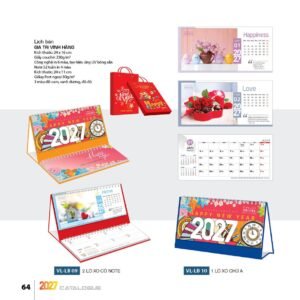 Lịch Bàn Chữ M (Có Note 52 Tuần) 2027 VL Mẫu VLLB09 (24 x 11cm) Quà Tết Gia Đình Sum Vầy Ý Nghĩa in logo doanh nghiệp quà tặng Tết tại Quà Tặng Gia Dụng VN
