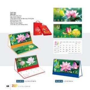 Lịch Bàn Chữ M (Có Note 52 Tuần) 2027 VL Mẫu VLLB13 (24 x 11cm) Quà Tết Gia Đình Sum Vầy Ý Nghĩa in logo doanh nghiệp quà tặng Tết tại Quà Tặng Gia Dụng VN