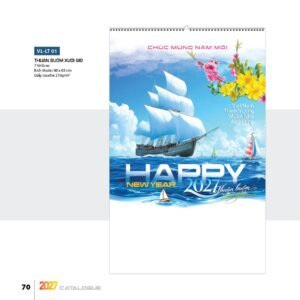 Lịch Treo Tường Lò Xo 2027 VL Mẫu VLLT01 (40 x 63cm) Quà Tết Gia Đình Sum Vầy Ý Nghĩa in logo doanh nghiệp quà tặng Tết tại Quà Tặng Gia Dụng VN