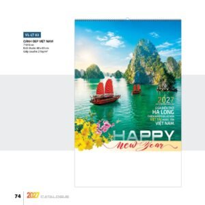 Lịch Bloc 2027 VL Mẫu VLLT03 - Cảnh Đẹp Việt Nam (40 x 63cm) Quà Tết Gia Đình Sum Vầy Ý Nghĩa in logo doanh nghiệp quà tặng Tết tại Quà Tặng Gia Dụng VN